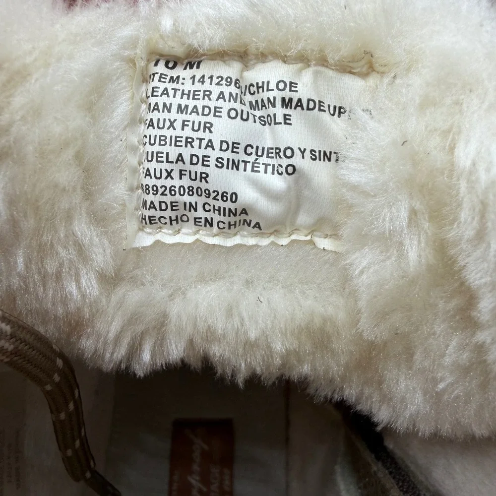 Weatherproof Vintage Chloe Women 10 Brown Faux Fur Lined Winter Snow Boots